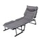 Gray 3 in 1 Camping Cot Sofa Chair Bed Foldable Adjustable Reclining Lounge